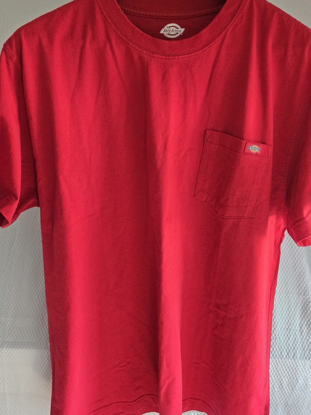 Dickies Men’s Bright Red Short Sleeve Pocket Tee
